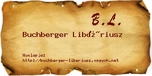 Buchberger Libériusz névjegykártya